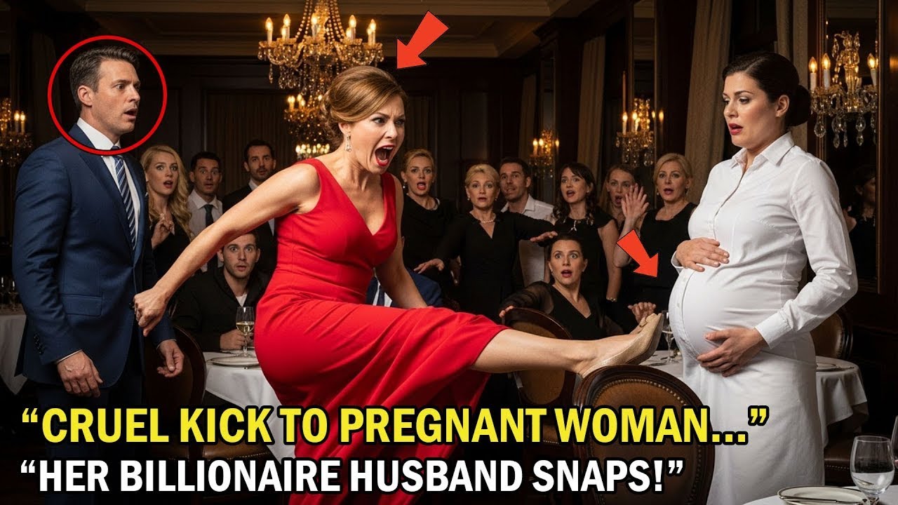 Arrogant Socialite Hits a Pregnant Waitress— Until Her Billionaire Husband Learns the Truth!