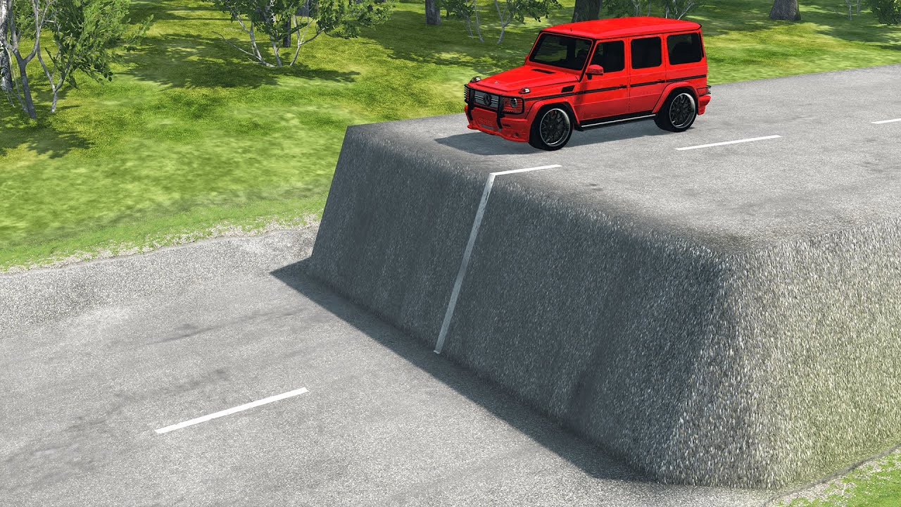 Cars vs Unfinished Road #2 – BeamNG.Drive