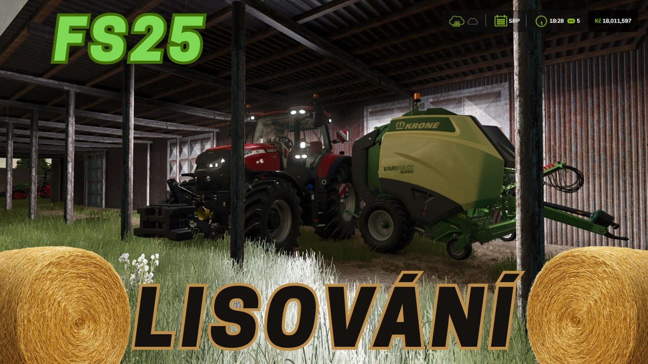 2.Čížkov | Timelapse | Farming simulator 25 | Lisování slámy/Sběr
