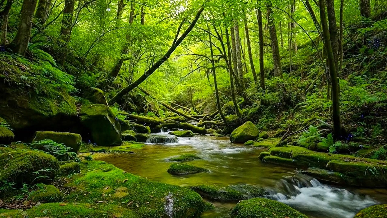 Relaxing Forest Sounds, Birds Singing, Fantastic Melodies of Nature, Babbling Brook
