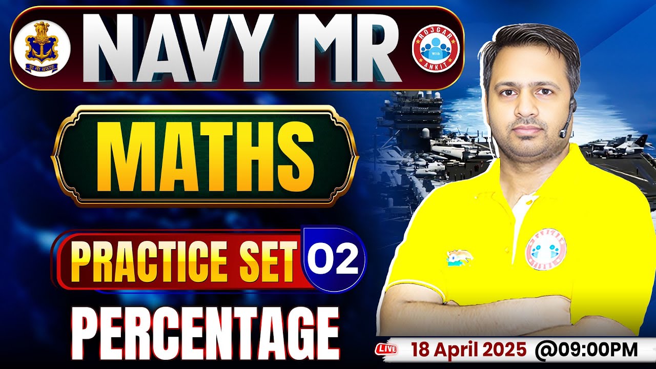 Navy MR Practice Set 2025 | Percentage | Navy MR Maths MCQs By Rakesh Sir
