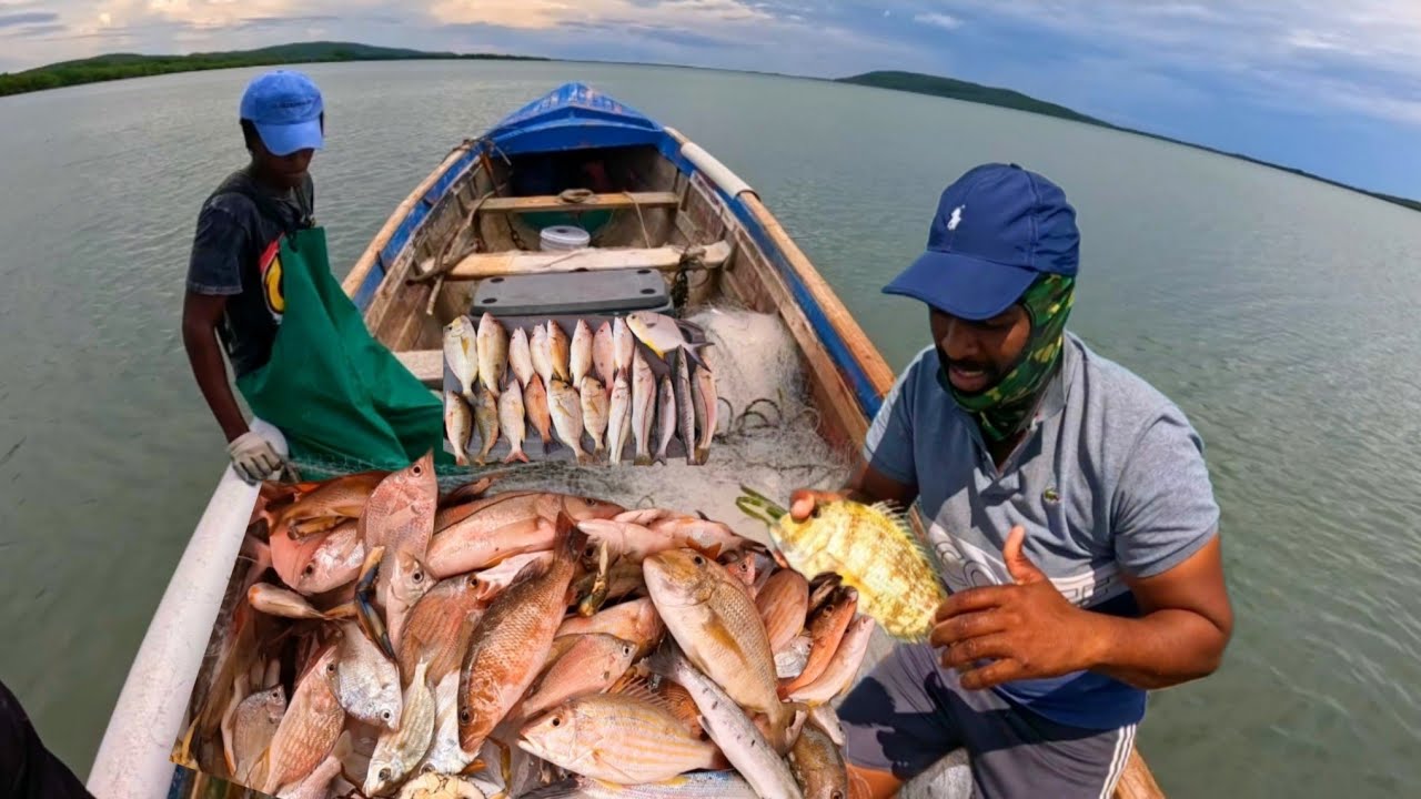 EPIC 7HRS NET FISHING, CATCH & COOK!! WE HAD A GREAT CATCH!!!