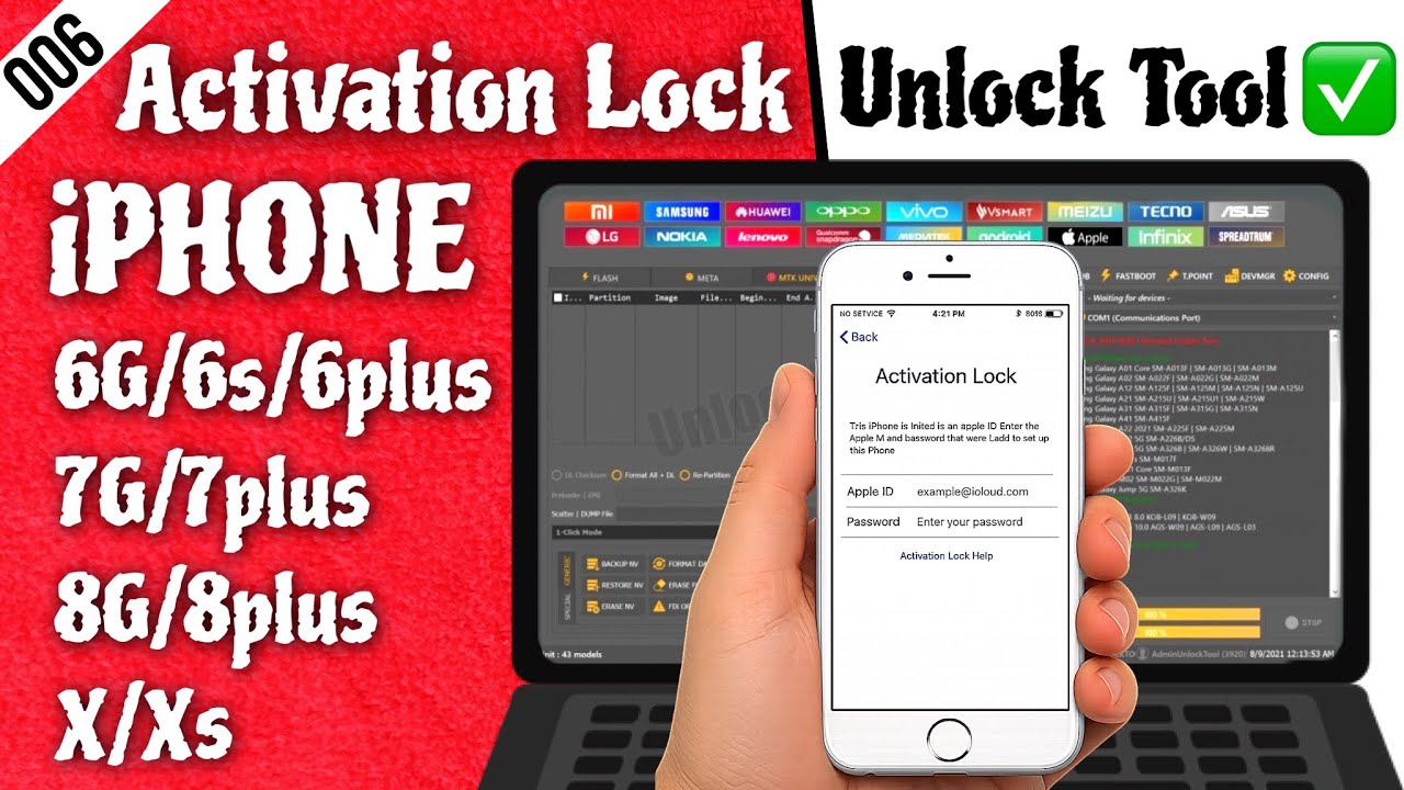 iCloud Bypass [UNLOCKTOOL] Bypass Ramdisk iOS 15.8.6 iPhone6S | Bypass Ramdisk iPhone 6 - X