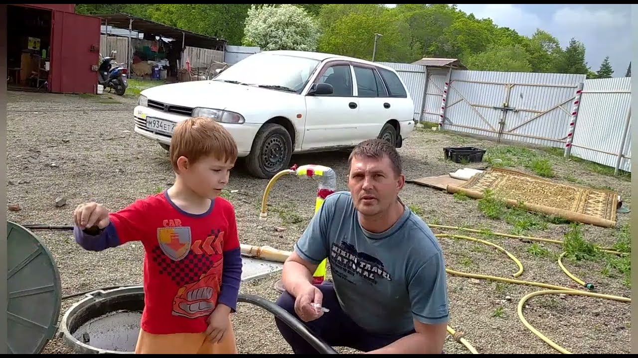 Очистка скважины аэролифтом!