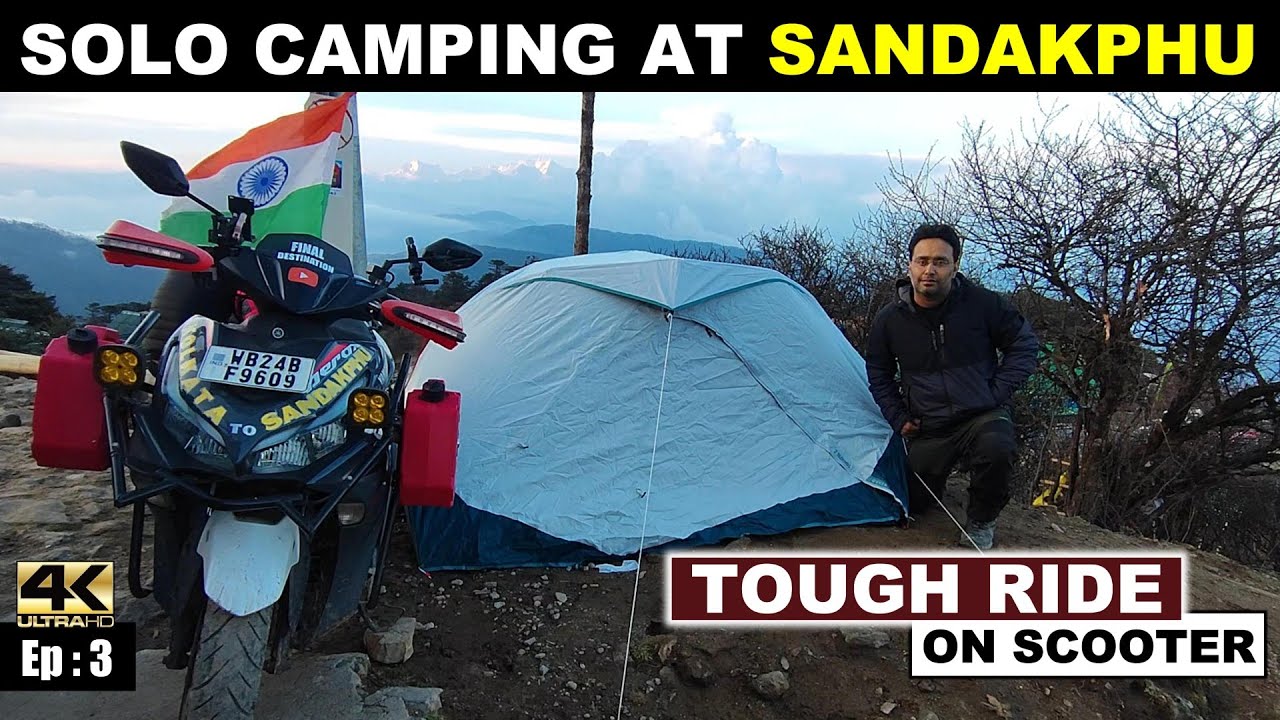3️⃣ Solo Camping at Sandakphu | Sandakphu ride on scooty | Nepal Solo ride | Final Destination