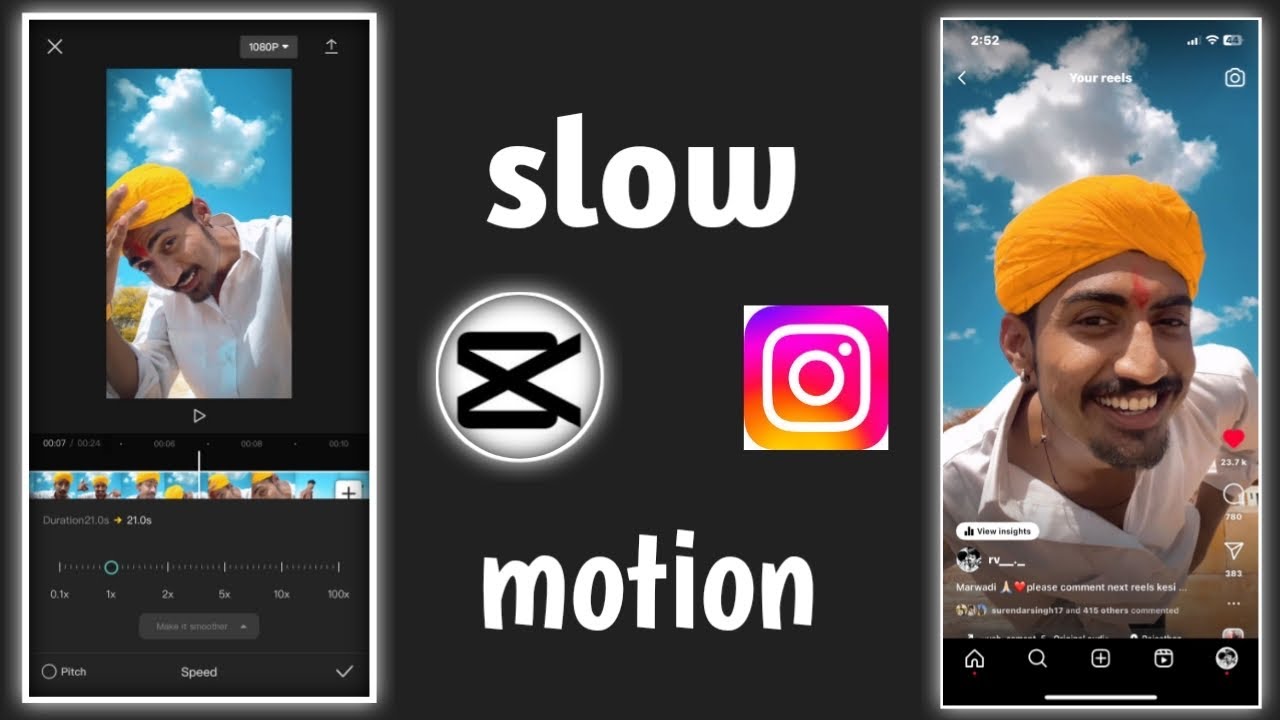 how to slow motion in instagram reels || slow motion || Instagram slow motion || RVSISODIYA ||