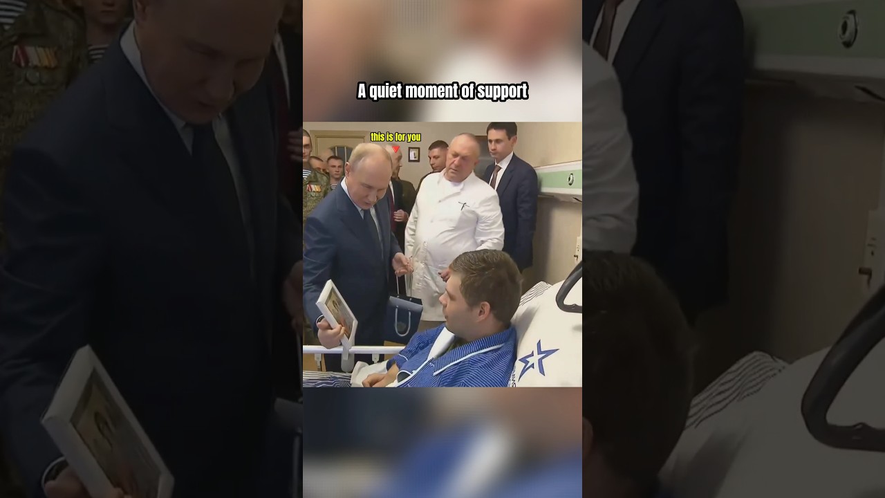 Putin Meets an Injured Soldier in Hospital 
