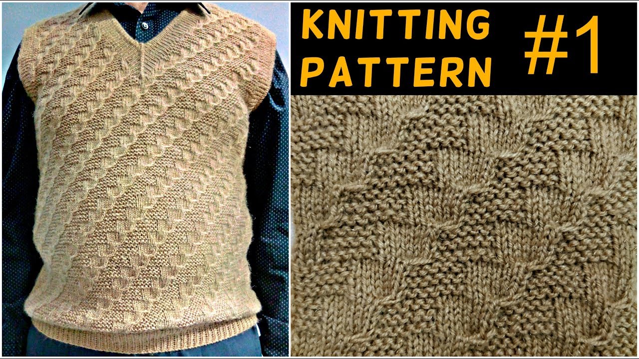 Knitting pattern and full measurements for gents half sweater