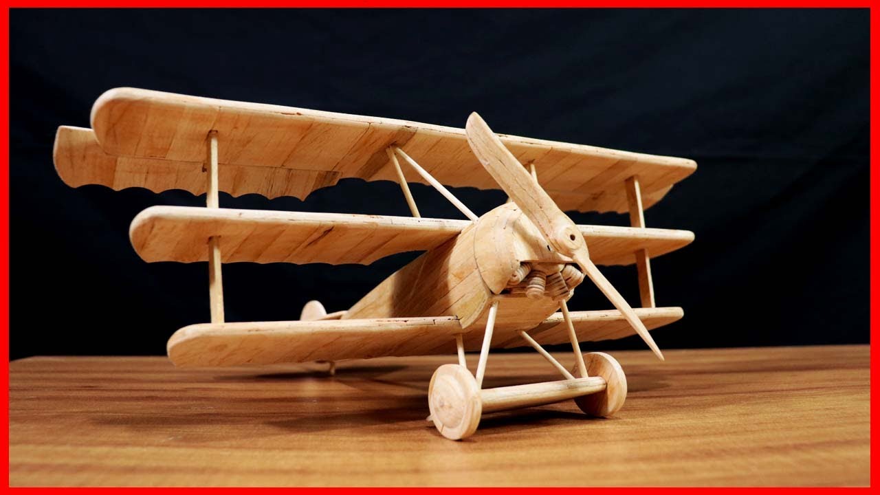Como hacer el avión Triplano Fokker Dr1 con palitos de helado