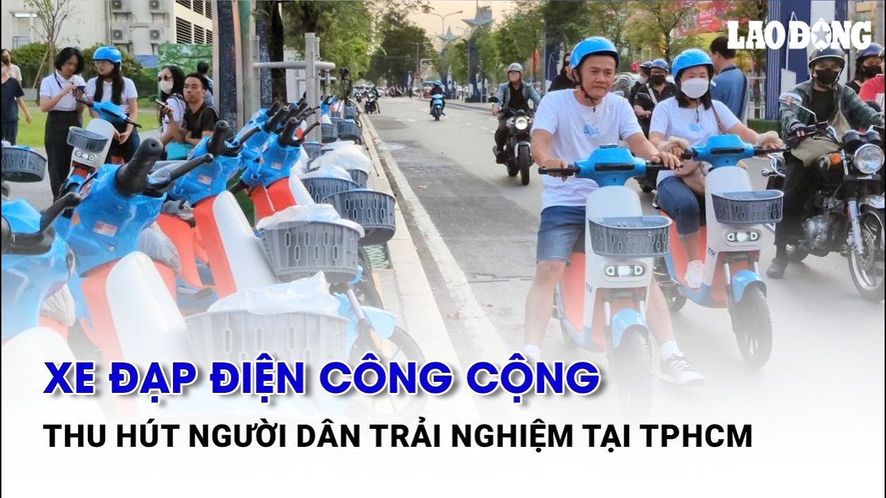Xe đạp điện công cộng thu hút người dân trải nghiệm tại TPHCM | Báo Lao Động