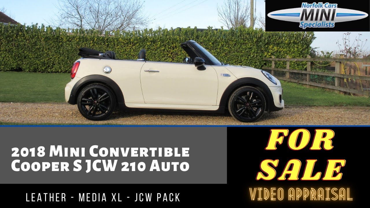 2018 Mini Convertible Cooper S JCW 210 Auto Chilli Media pack