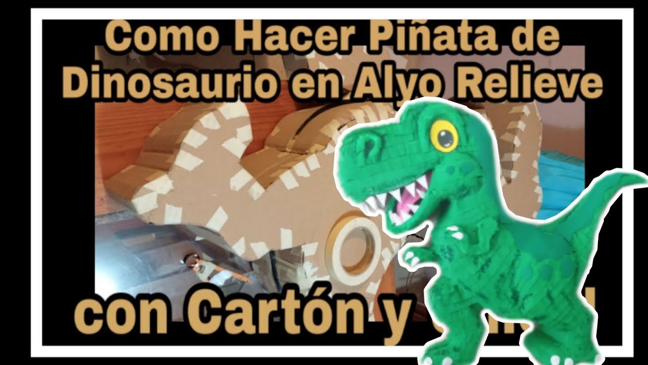 Piñata de Dinosaurio Fácil y Rápido