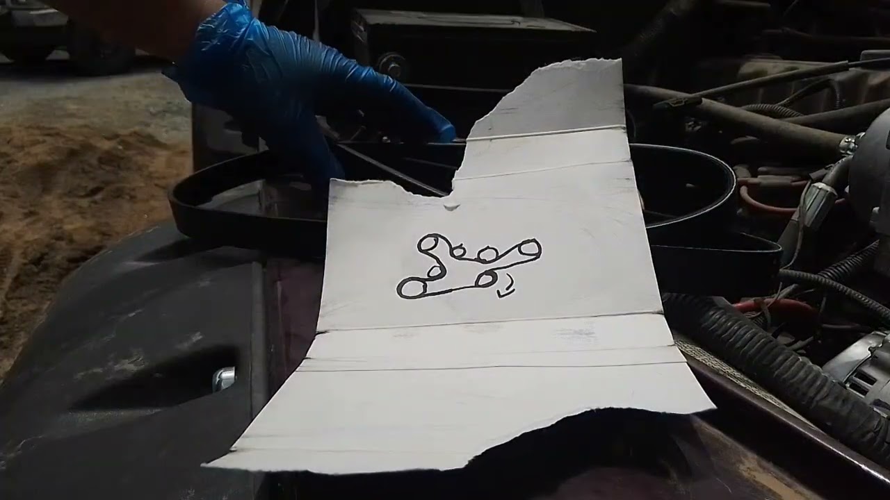 تغيير سير المحرك. جيب رانجلر ١٩٩٣ Serpentine Belt replacement for 1993 Jeep wrangler YJ 4.0 I6