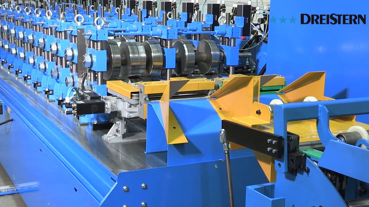 DREISTERN stair and storage racking roll forming machine / Profiliermachine für Trittroste und Lager