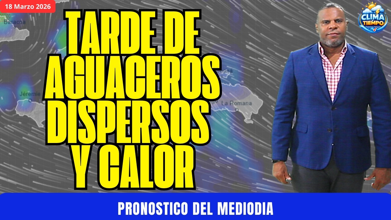 CALOR Y AGUACEROS DISPERSOS ESTA TARDE