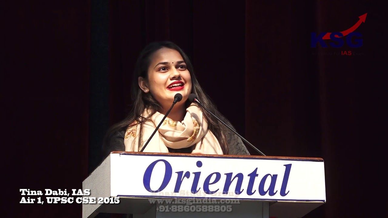 Tina Dabi, IAS, AIR 1 UPSC CSE 15, Oriental College, Bhopal, Seminar, October 2019, KSG India