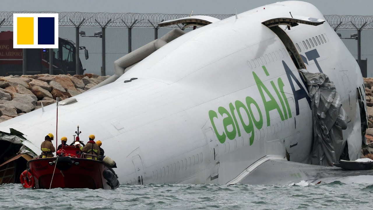 2 dead after Emirates plane slides off Hong Kong runway