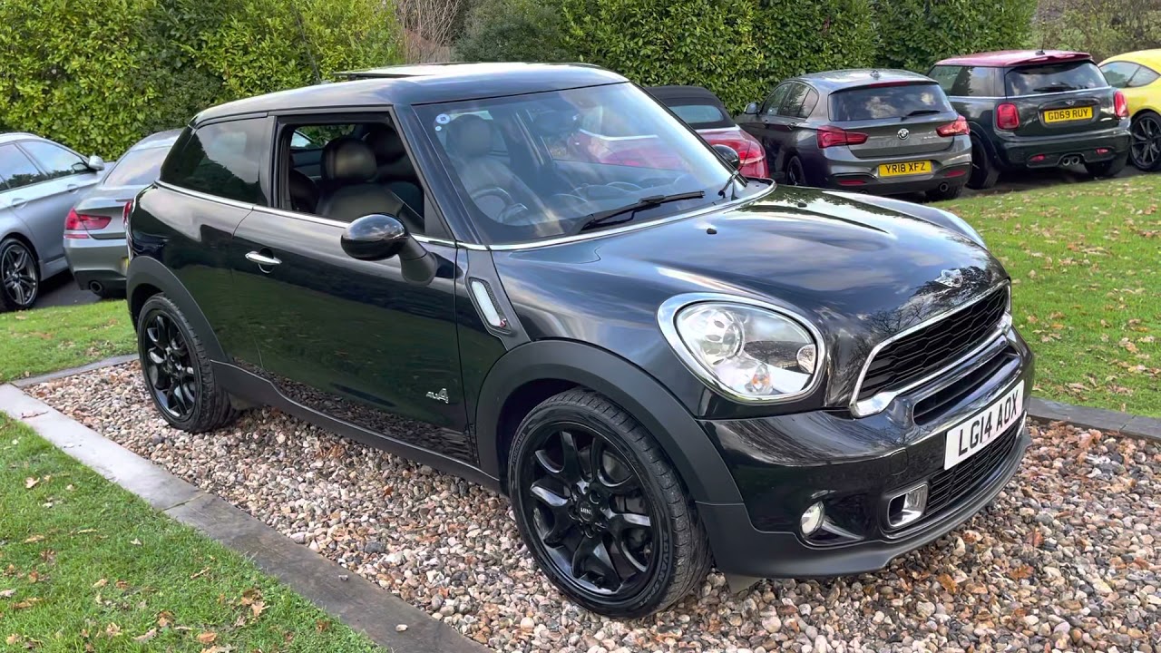 2014/14 Absolute Black Mini Paceman cooper S 1.6 All4 Auto Mega Spec Ex Park Lane Sat Nav Pan Roof