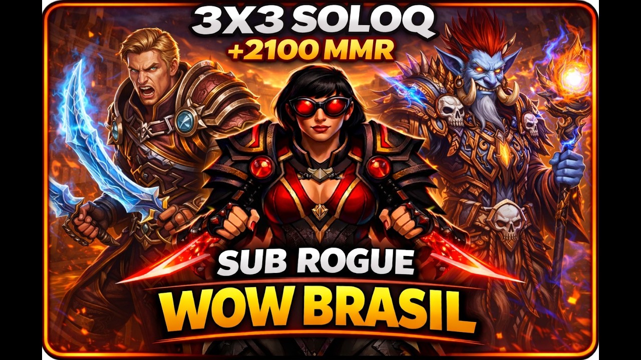 ⚔️ WOW BRASIL 3x3 | ROGUE +2100 TR 🔥 (Rogue 🗡️ Rogue 🗡️ Shaman Elemental ⚡)