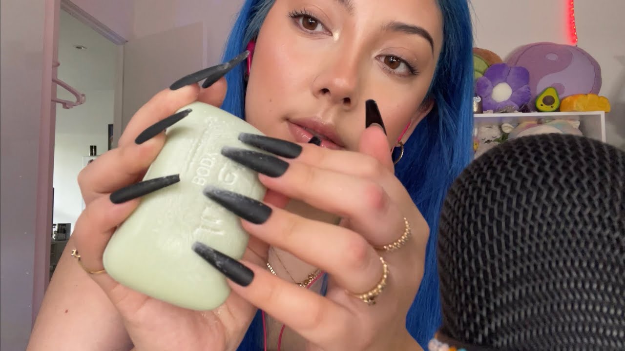 ASMR SOAP TRIGGERS 🧼💛 ~soap scratching, tapping + sudsy soap sounds!~ | Whispered