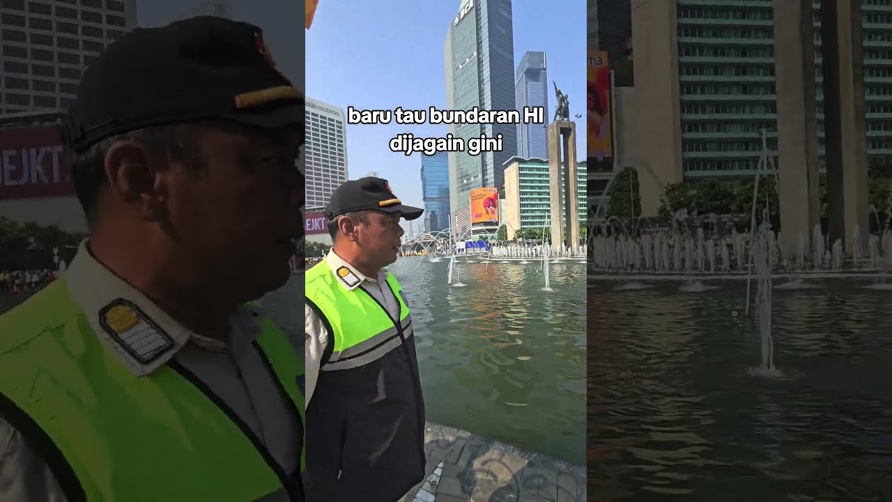 Bundaran HI sekarang kok dijagain gini ya..?