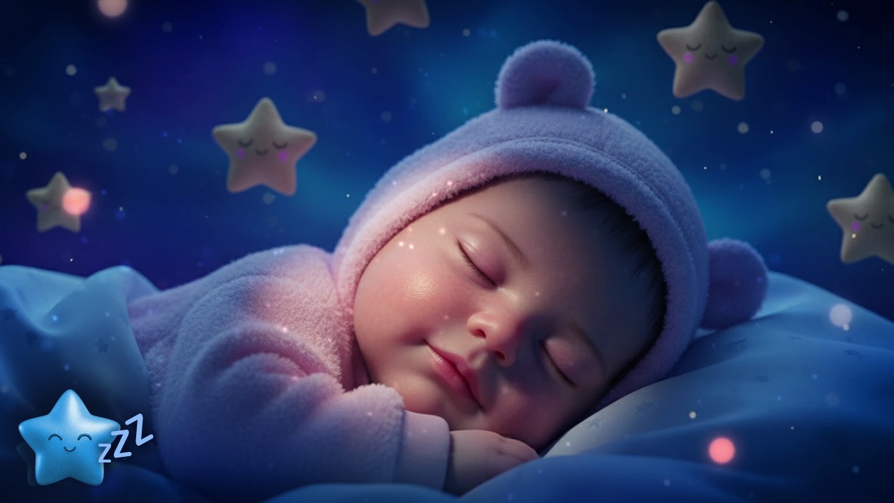 Baby Sleep Music 🌙 Baby Sleep Fast Tonight in 3 Minutes 💤 Calm Night 🎶 Mozart & Brahms