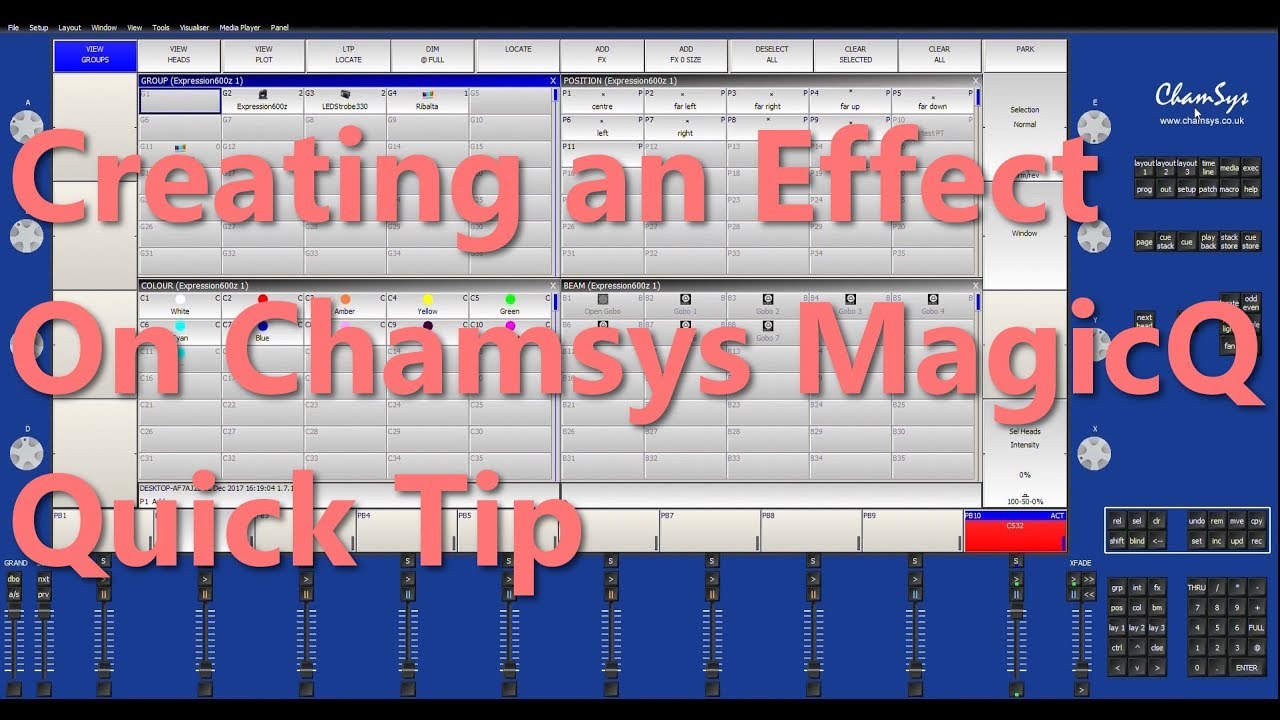 Creating an Effect Chamsys MagicQ | Quick Tip