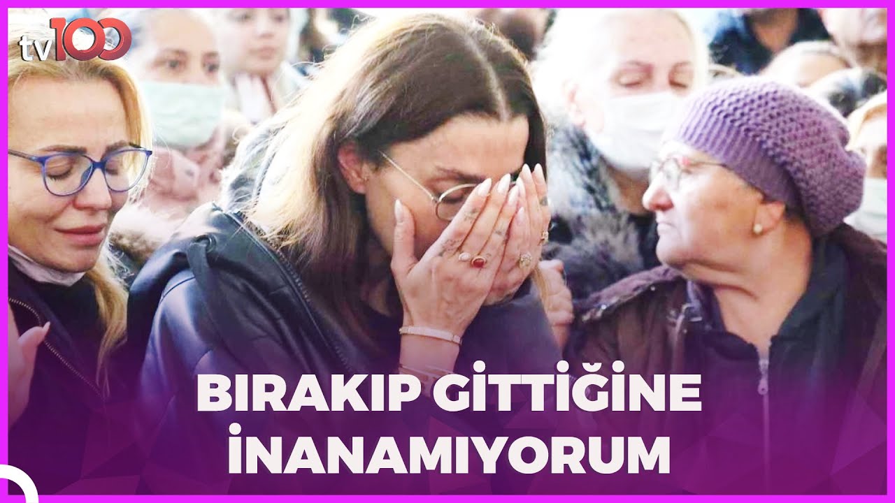 Özge Ulusoy babasının cenaze töreninde ayakta durmakta güçlük çekti