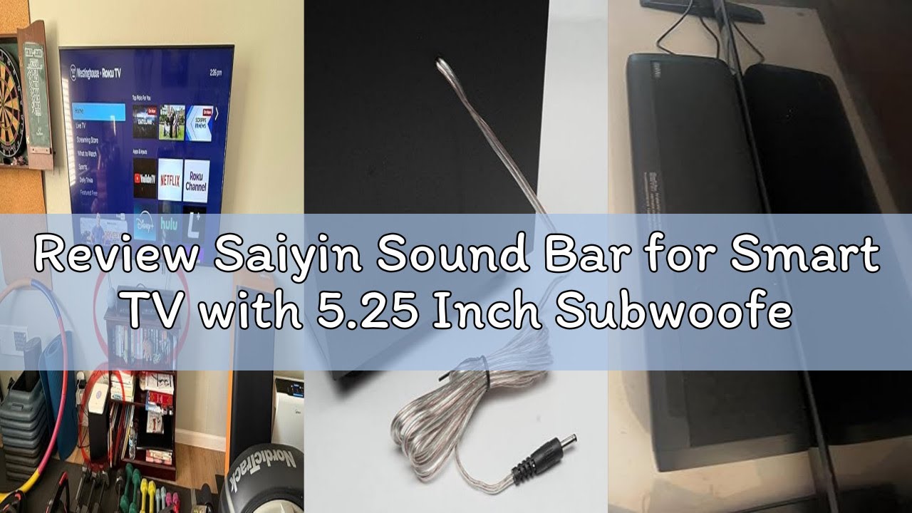 Review Saiyin Sound Bar for Smart TV with 5.25 Inch Subwoofer, 100W 24 Inch Soundbar for TV, TV Soun