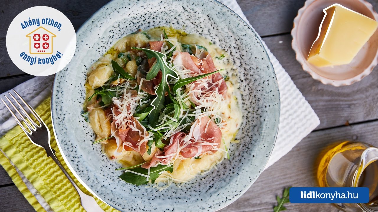 Széll Tamás receptje – Gnocchi kétféle sajttal, pármai sonkával és dióval