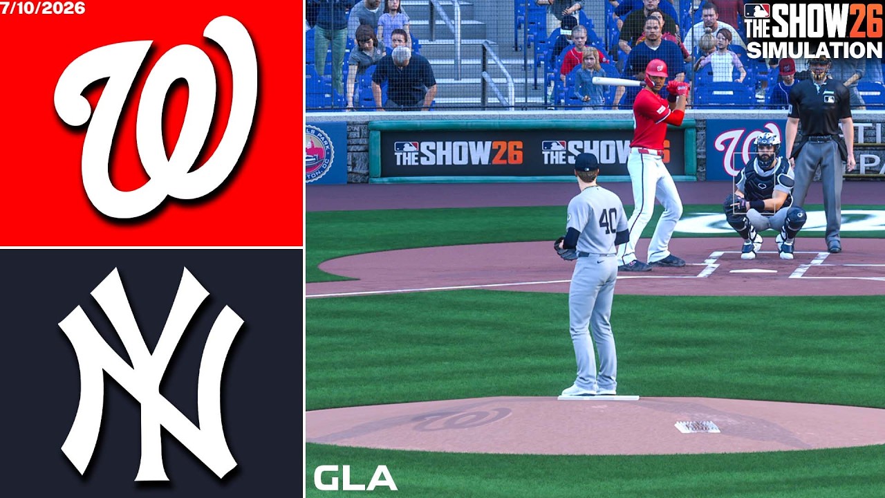 Yankees vs. Nationals Simulation | 7/10/26 | MLB The Show 26 PS5 Gameplay