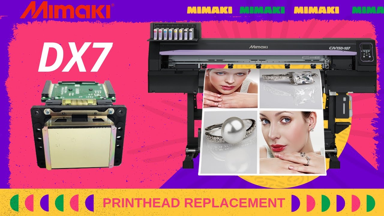 Mimaki Cjv 150 Jv 150 Printhead Replacement dx7 epson REPLACE PRINT HEAD