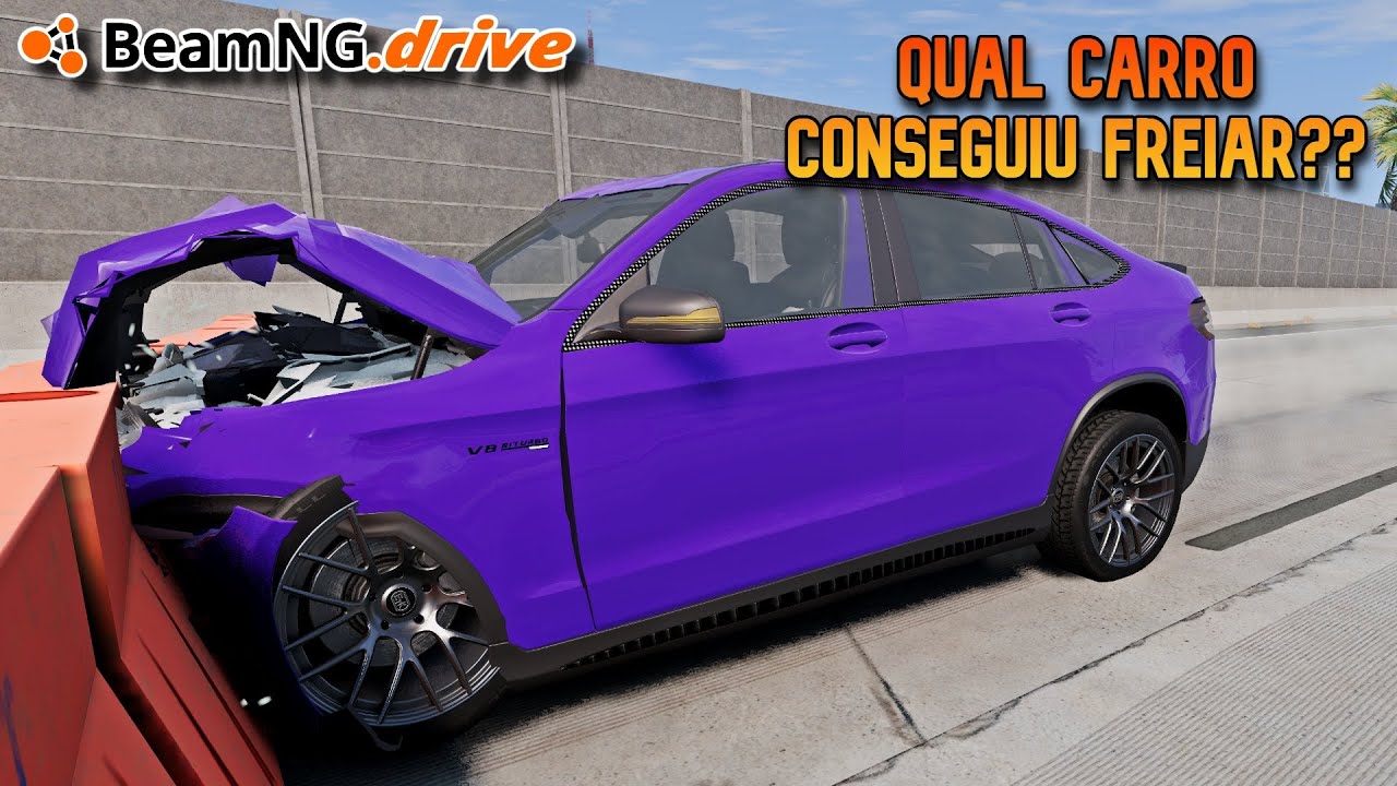 TESTE DO FREIO COM CARROS  BeamNG.drive gameplay