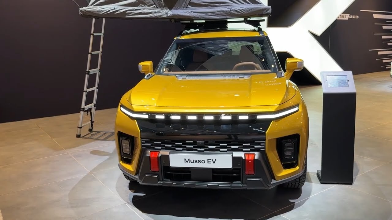 Новый KGM Musso EV (2026) &ndash; первый электрический пикап 4x4 из Кореи! | Обзор (Брюссель)