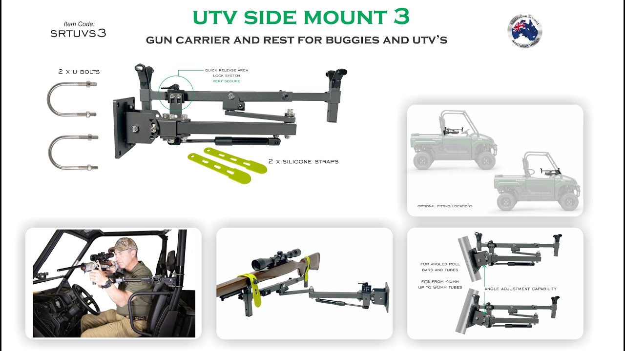 Подставка для оружия для Polaris Ranger - SmartRest UTV Side Mount 3