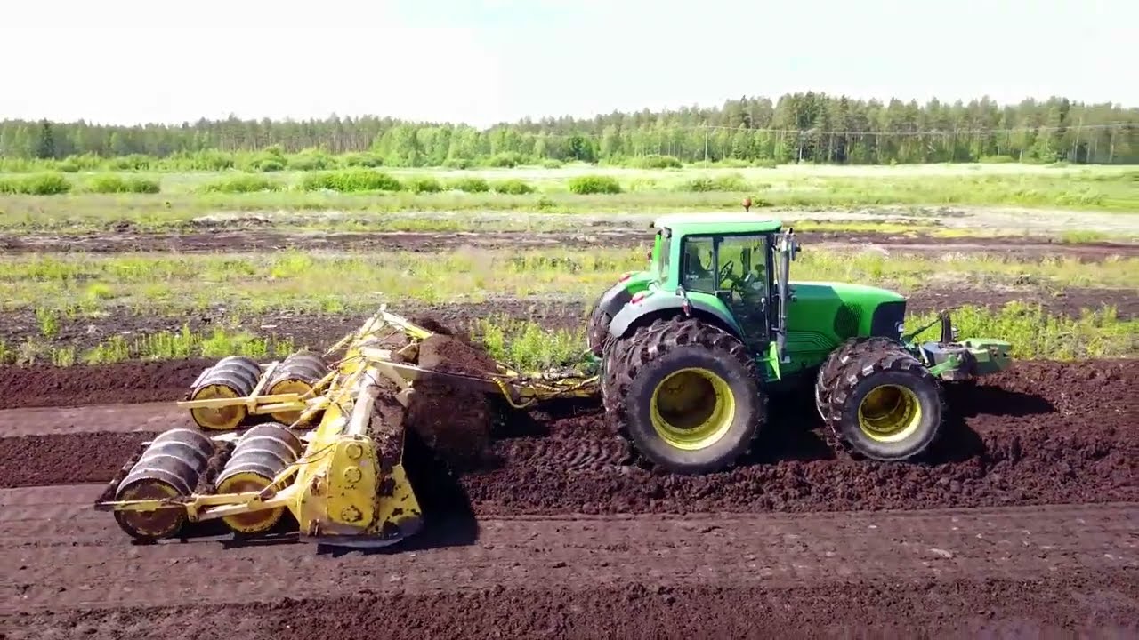 JOHN DEERE на СПАРКАХ и Финский шестиметровый профилировщик MeriPeat RT-600