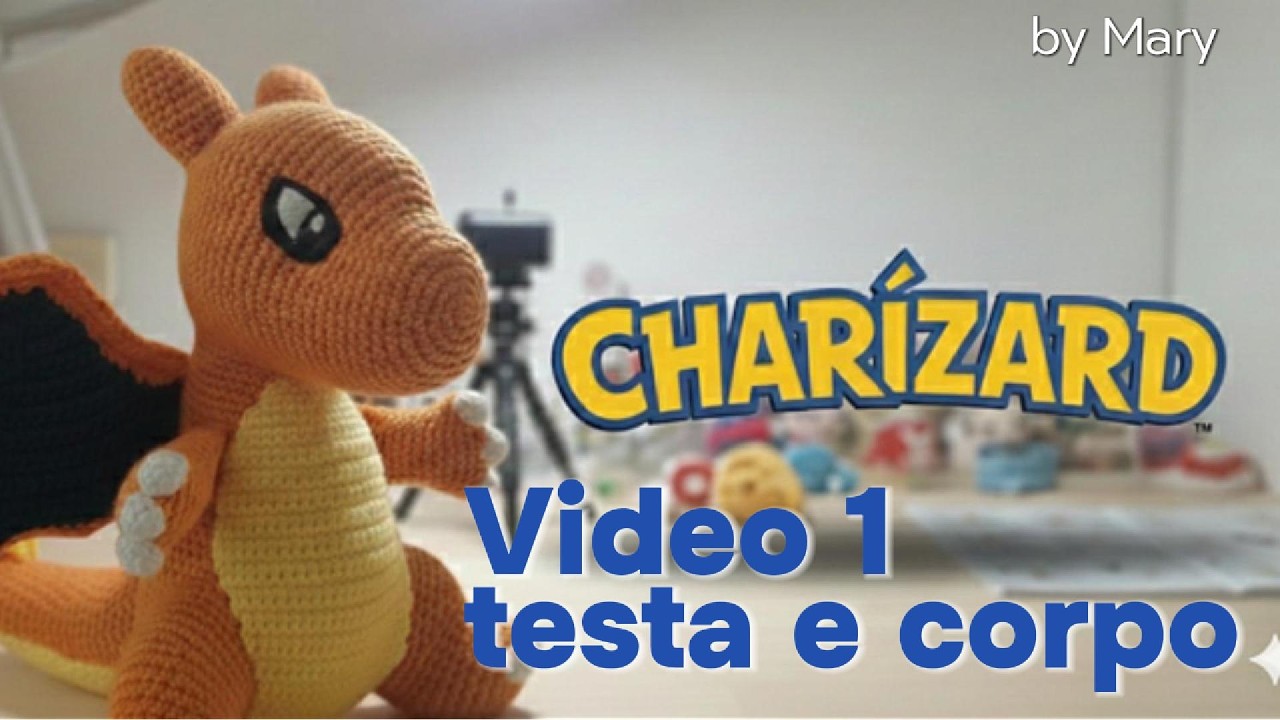 TUTORIAL CHARIZARD Uncinetto - Pokemon Amigurumi (Video 1: Testa e Corpo)