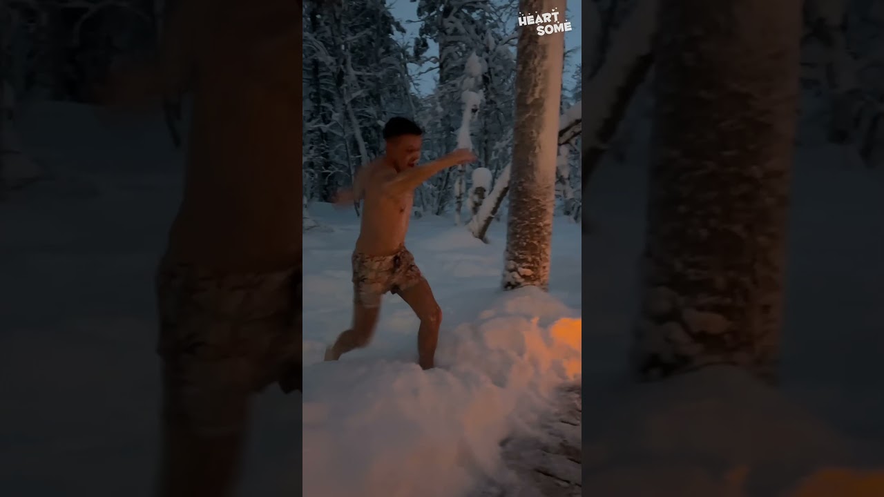 Hot to NOT! Man's Epic Hot Tub to Snow Dive Fails Hilariously #HotTubFail
