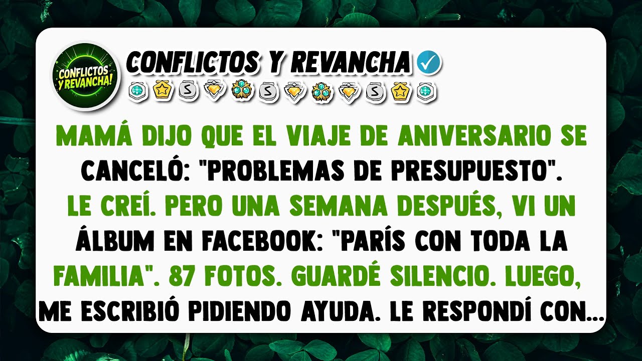 Mamá dijo que el viaje de aniversario se canceló: 
