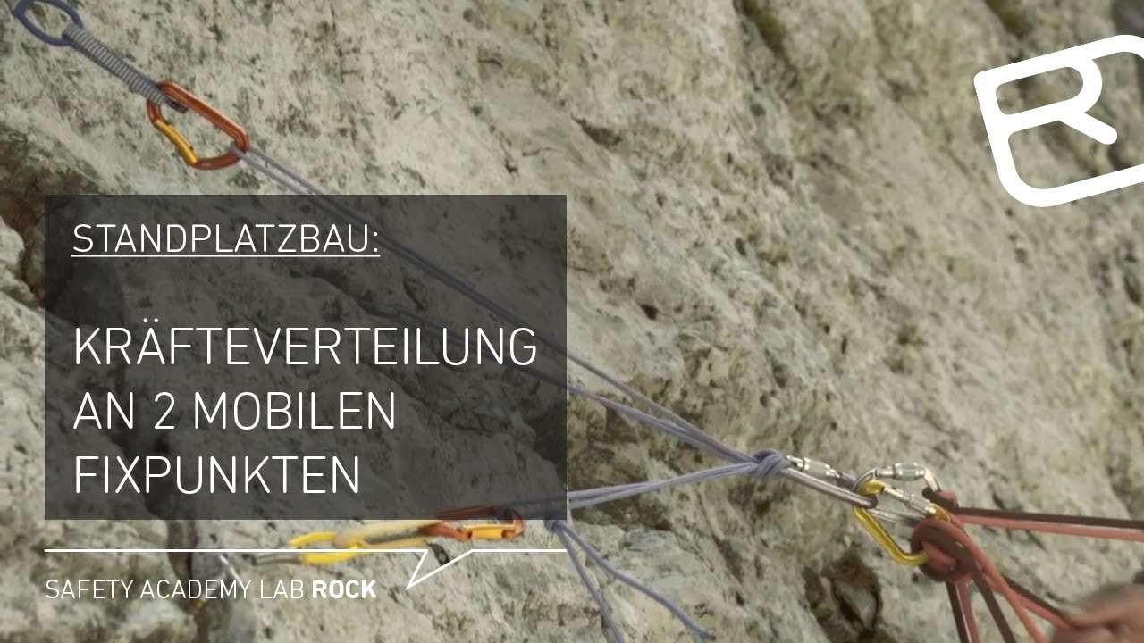 Anleitung Standplatzbau: Kräfteverteilung mit 2 mobilen Fixpunkten – Tutorial (17/43) | LAB ROCK