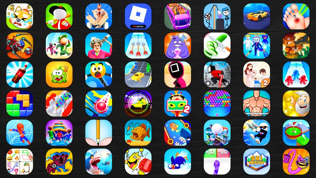 Roblox,Police Family Escape,Save the Doge,The Baby in Yellow,Granny,Swamp Attack,Poppy Playtime 4...