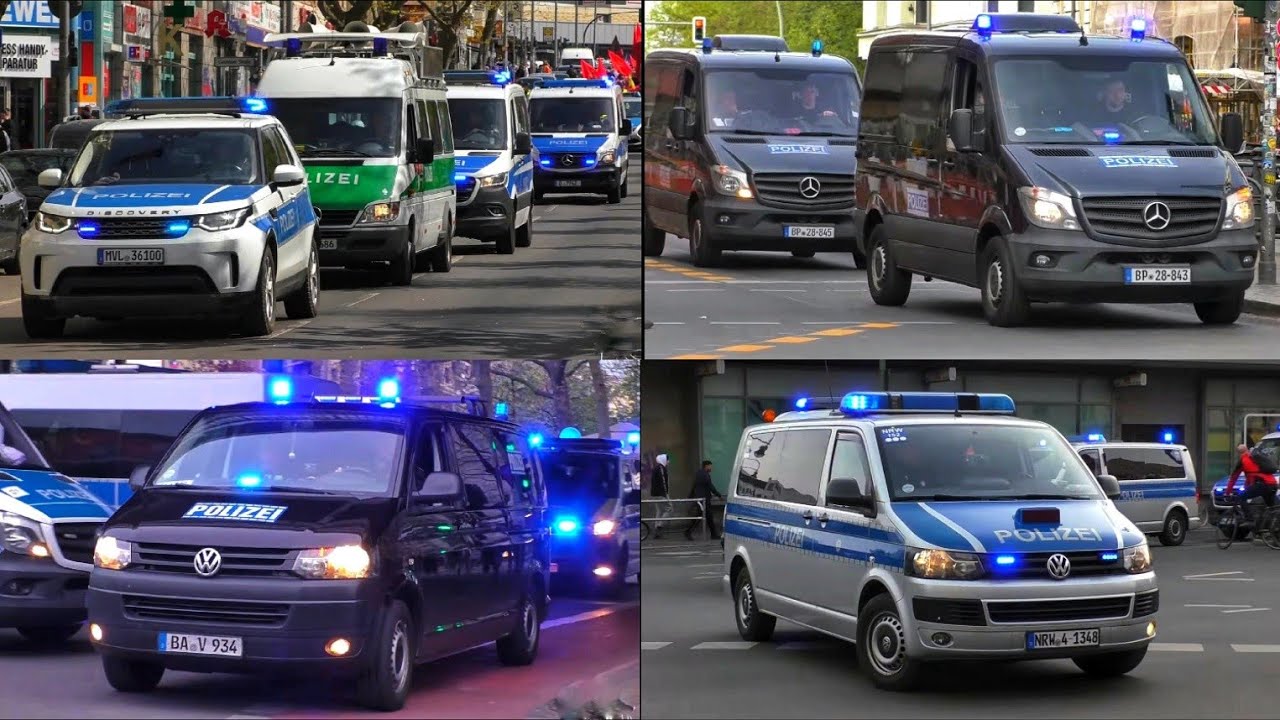 [GROßAUFGEBOT - 1. MAI 🚔🚨] Einsatzfahrten 》PNKTW, BFE uvm. || Polizei Berlin, NRW unm. / 1. Mai 2023