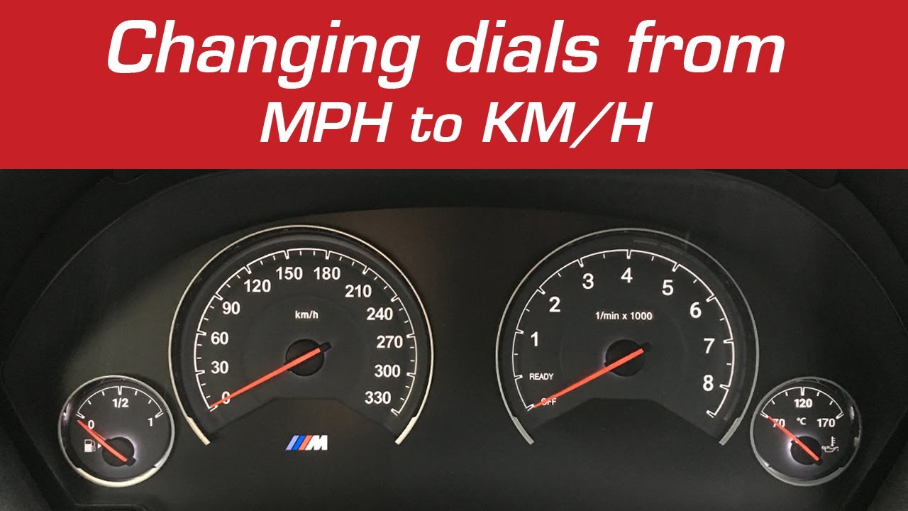 How to BMW M3 F8x dials Conversion from MPH to KM/H