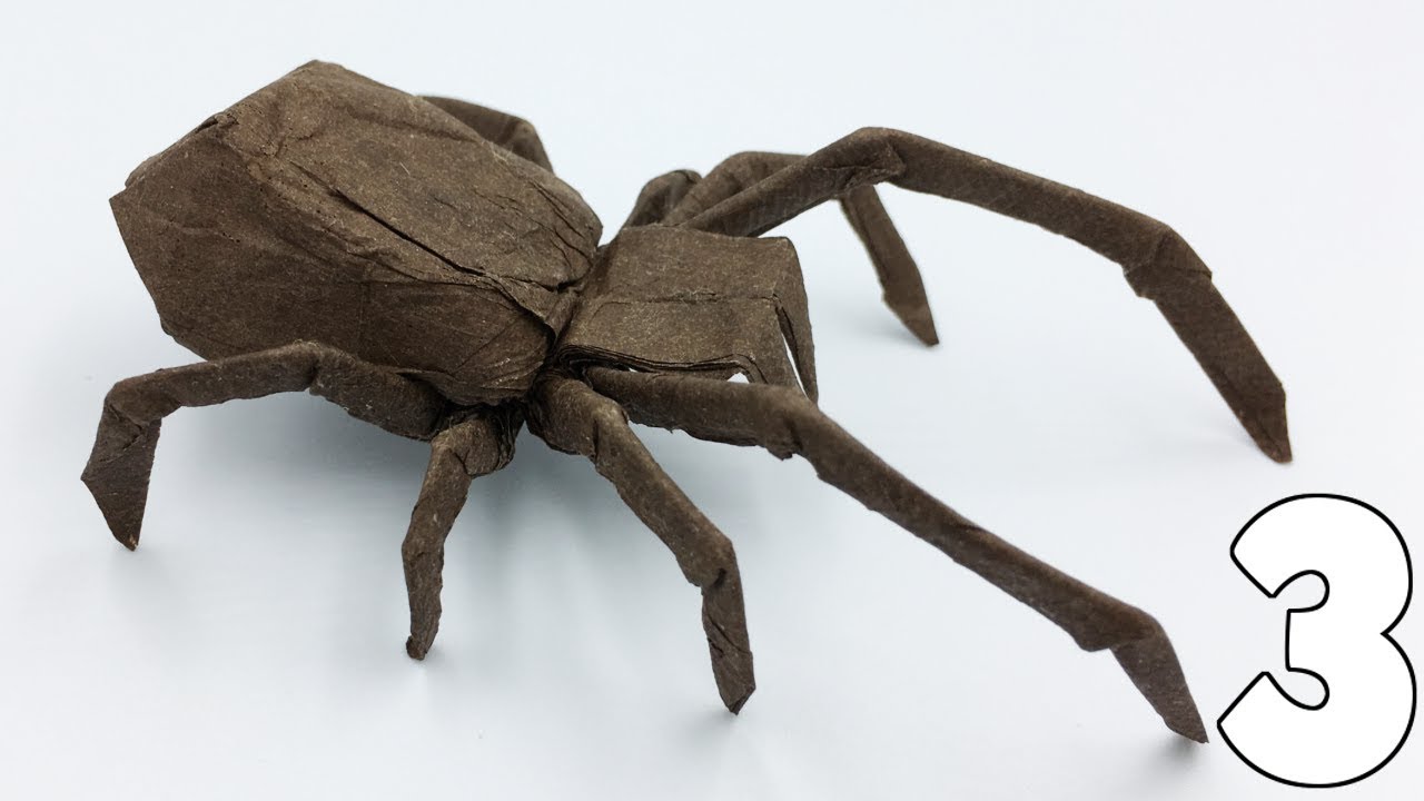 ADVANCED SHAPING - Origami Brown Widow Tutorial [Robert Lang] Part 3/3