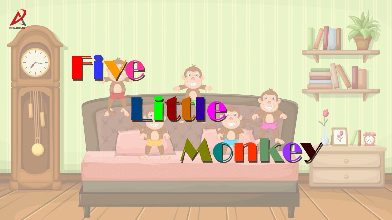 Five Little Monkeys jumping on the Bed I Kids Rhymes I Poem