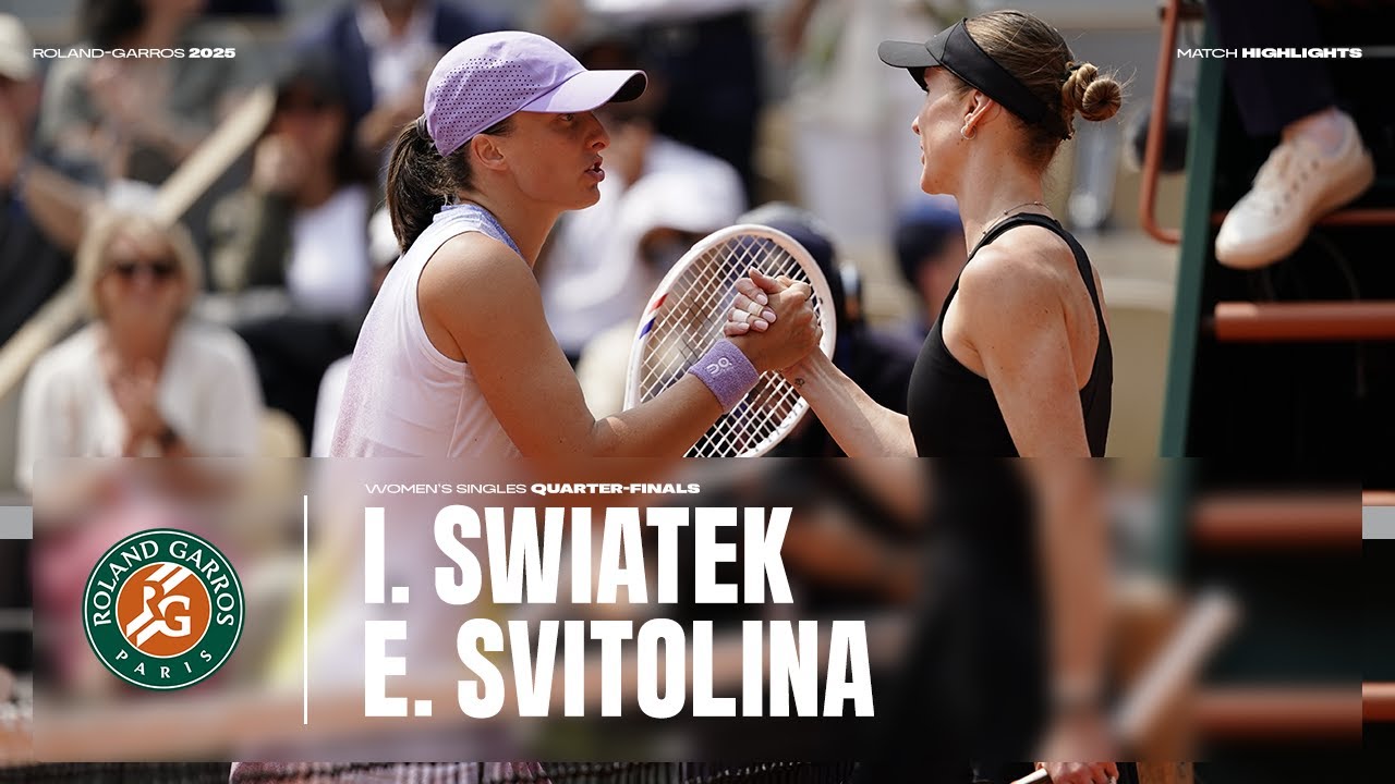 Highlights Swiatek vs Svitolina Quarter-final | Roland-Garros 2025