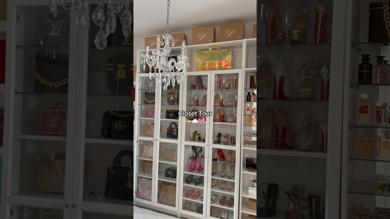 CLOSET TOUR #closetgoals #closettour #walkincloset #luxuryfashion #fashionblogger #roomtour
