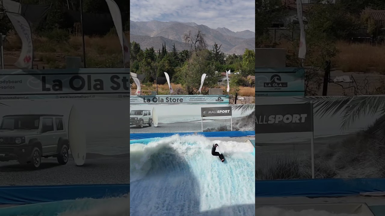 La Ola Mall Sport Santiago, Chile FlowRider Barrel Practice Wednesday World Championship DJI Air 3
