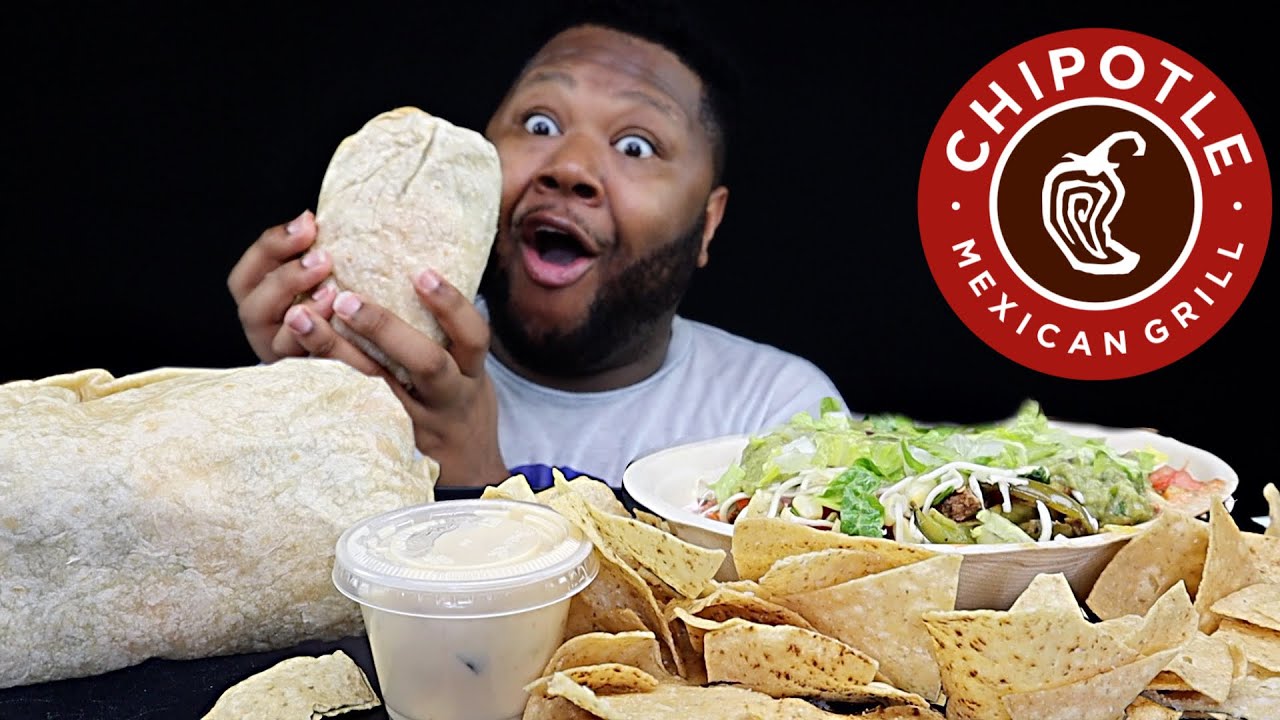 CHIPOTLE MUKBANG 먹방 ( HUGE BITES + EATING SOUNDS)  | FLAVAS BY DAME DASH