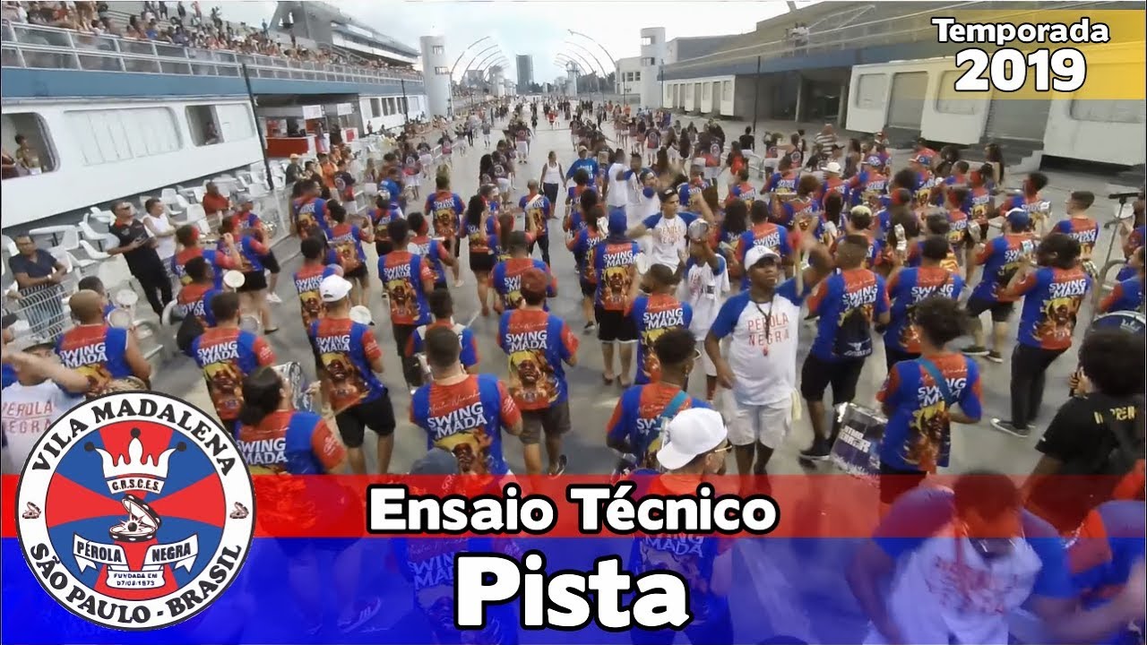 Bateria Pérola Negra 2019 -  Bateria no ensaio técnico (Pista) - Apoteose ao vivo SP